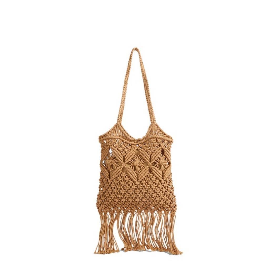 Funkyrel® Atzbranding Limited - Wholesale Tote Bag - Women's - Cosbai - Boho Fringe Crochet Bag - Basic & Chic0
