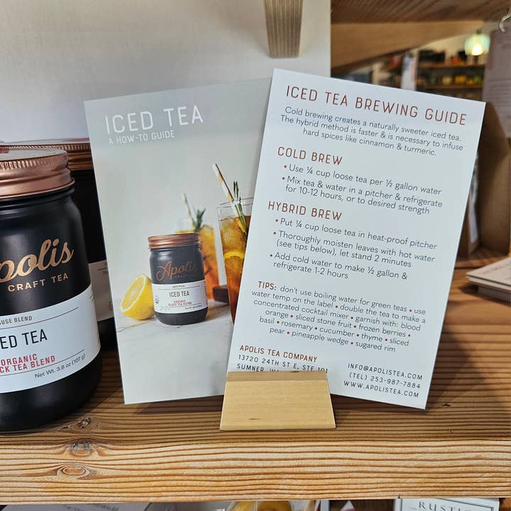 Iced Tea Recipe Cards (10-count) for wholesale by Apolis Tea