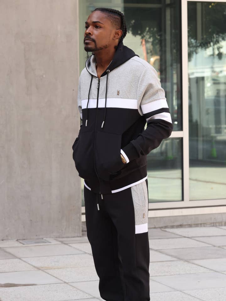 M3500 Daniali Jacquard Hættetrøje Sæt - Sort for engroshandel hos Makobi