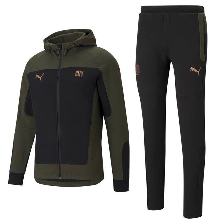 Puma Manchester City Evostripe huvtröja presentationsdräkt 2021 grön för wholesale av SchnappFreude