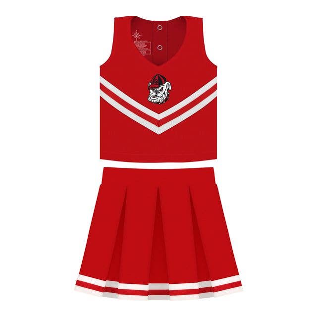 Creative Knitwear - Wholesale Athletic Dress - Kids - Georgia Bulldogs 3-Piece Girls Cheer Dress0