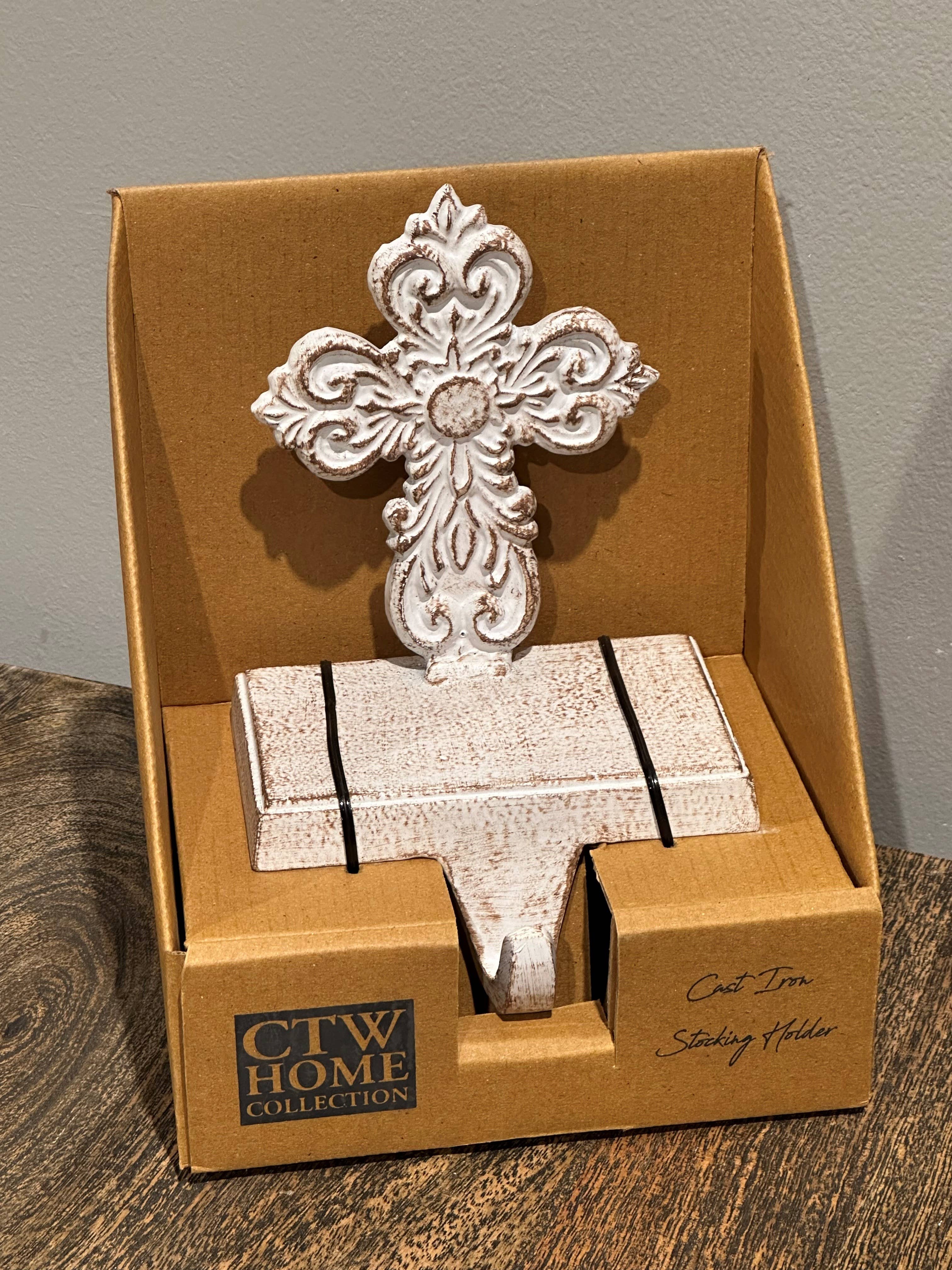 CTW Home Collection - Wholesale Christmas Decoration - Cast Iron Cross Stocking Holder3