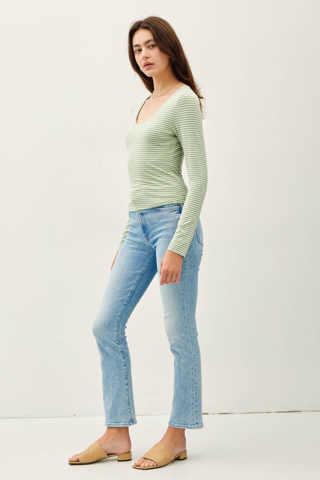 Be Cool - Vente Haut en maille – femme - TOP À MANCHES LONGUES RAYÉ ULTRA DOUX BASIQUE14