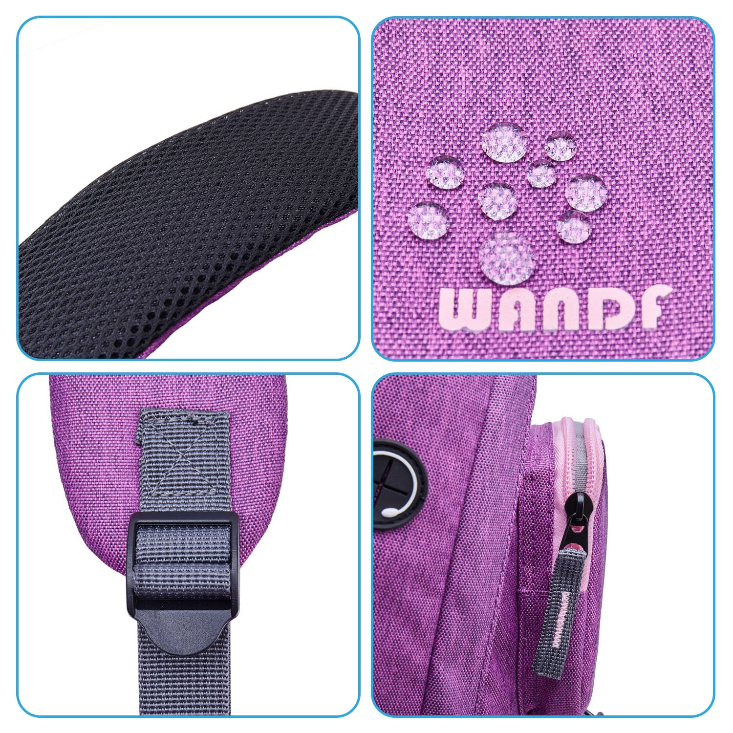wandf - Wholesale Backpack - Unisex - WANDF Crossbody Sling Chest Bag Mens Travel Backpack2