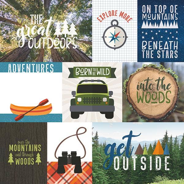 Paper House Productions - Wholesale Craft Supplies - Great Outdoors Tags 12x12 Double Sided Paper2
