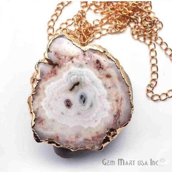 Unico modello Solar Druzy, 45 x 55 mm, placcato in oro per la vendita all'ingrosso da parte di GemMartUSA