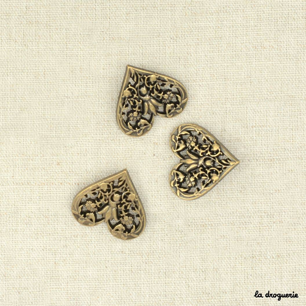 LA DROGUERIE - Wholesale Sewing Button/Snap - "Ti amo" button 23 mm1