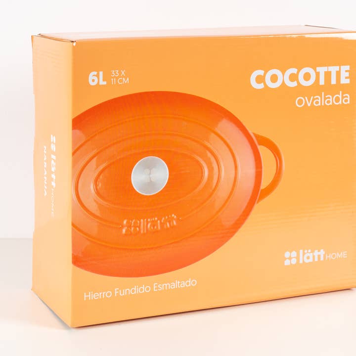 Lätt Home - Wholesale Cooking Pot - OVAL COCOTTE 33X11 CM 6 L ORANGE5