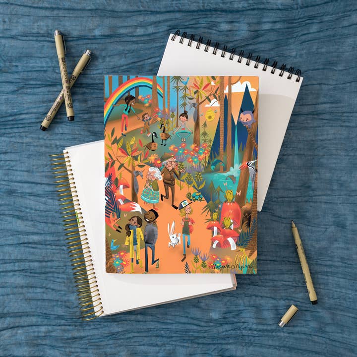 Blank Notebook - "Earth Day" cover for wholesale by Megan Marie Myers Art