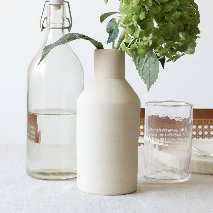 Vaso naturale S - Gres lavorato a mano per la vendita all'ingrosso da parte di o cactuu