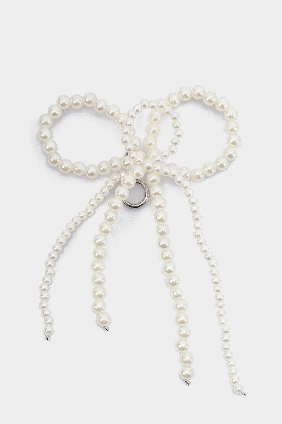 BEAST FASHION - Wholesale Shoe Accessories - Beaded Bow Accessory ACCS-PEARL-0016