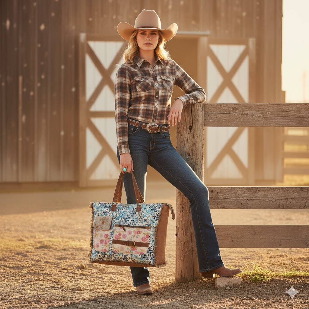 Hopofly Bags - Wholesale Weekender Bag - Women's - Canvas & Leather BagMulti Weekender Bag