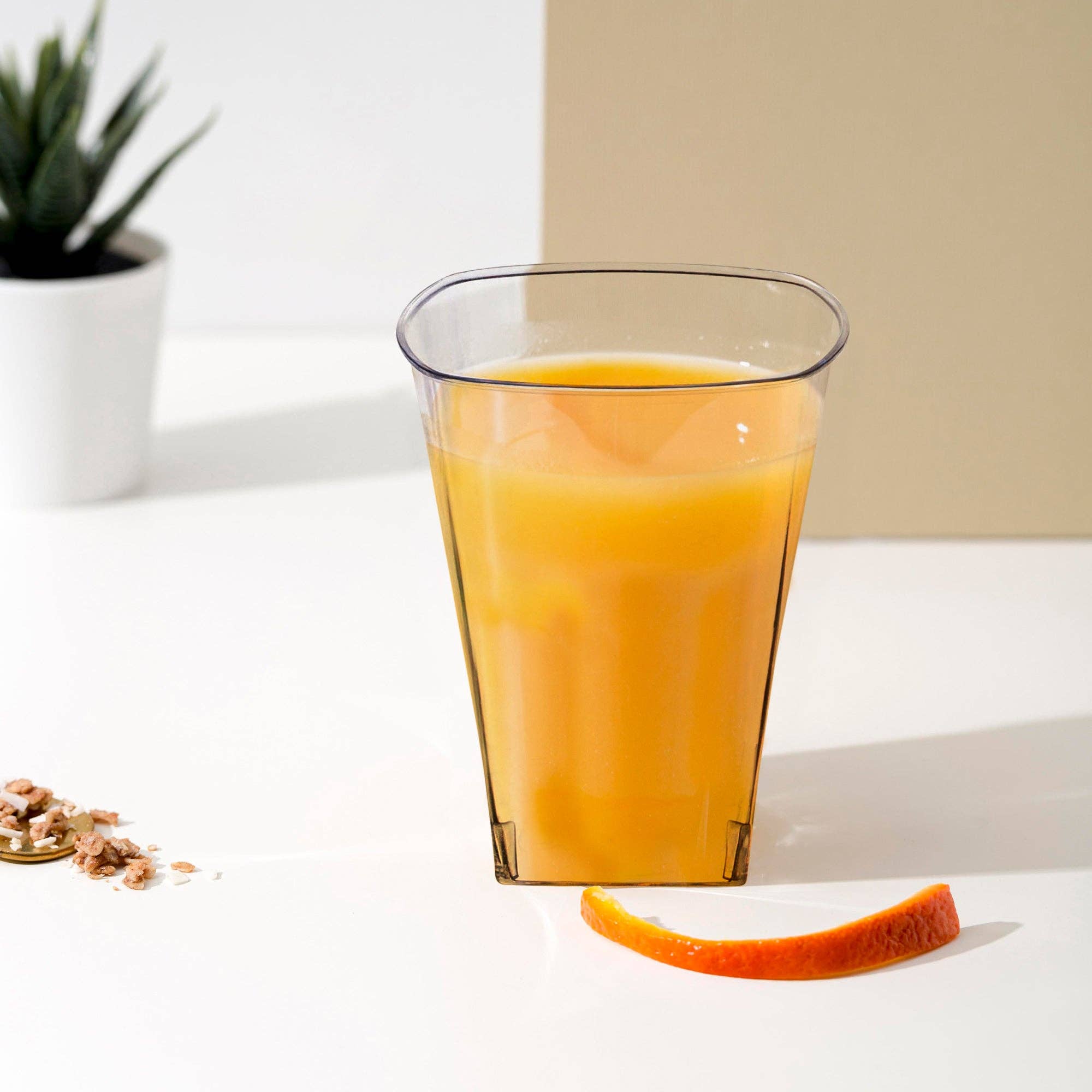 Smarty had a Party - Wholesale Wegwerpbeker - 8 oz. Transparante Vierkante Plastic Bekers - 14 stuks7