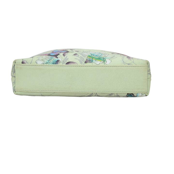 Anuschka | Vanya Lara (USA) - Wholesale Crossbody Bag - Women's - Hand-Painted Leather Medium Crossbody With Double Zip Pockets - 447