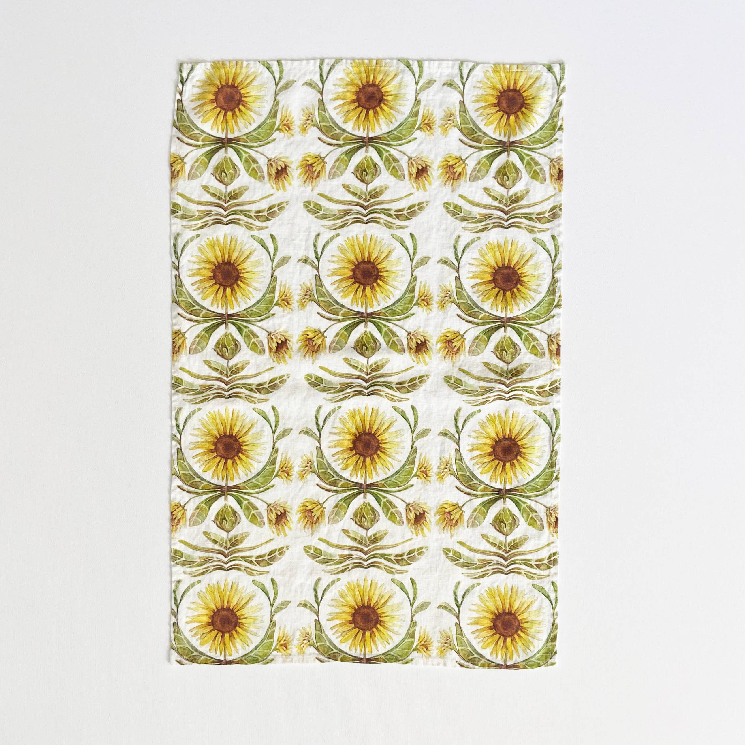 Sarah Rose - Wholesale Tea Towel - Sunflower Organic Linen Tea Towel3