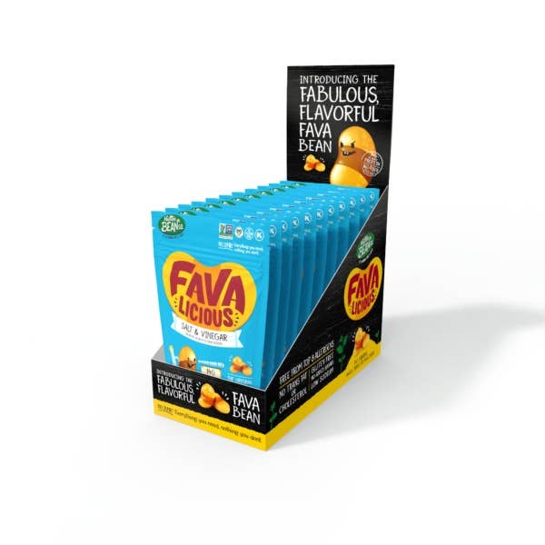 Favalicious® - Wholesale Chips - Favalicious Salt and Vinegar - Pack of 36 x 2oz bags3