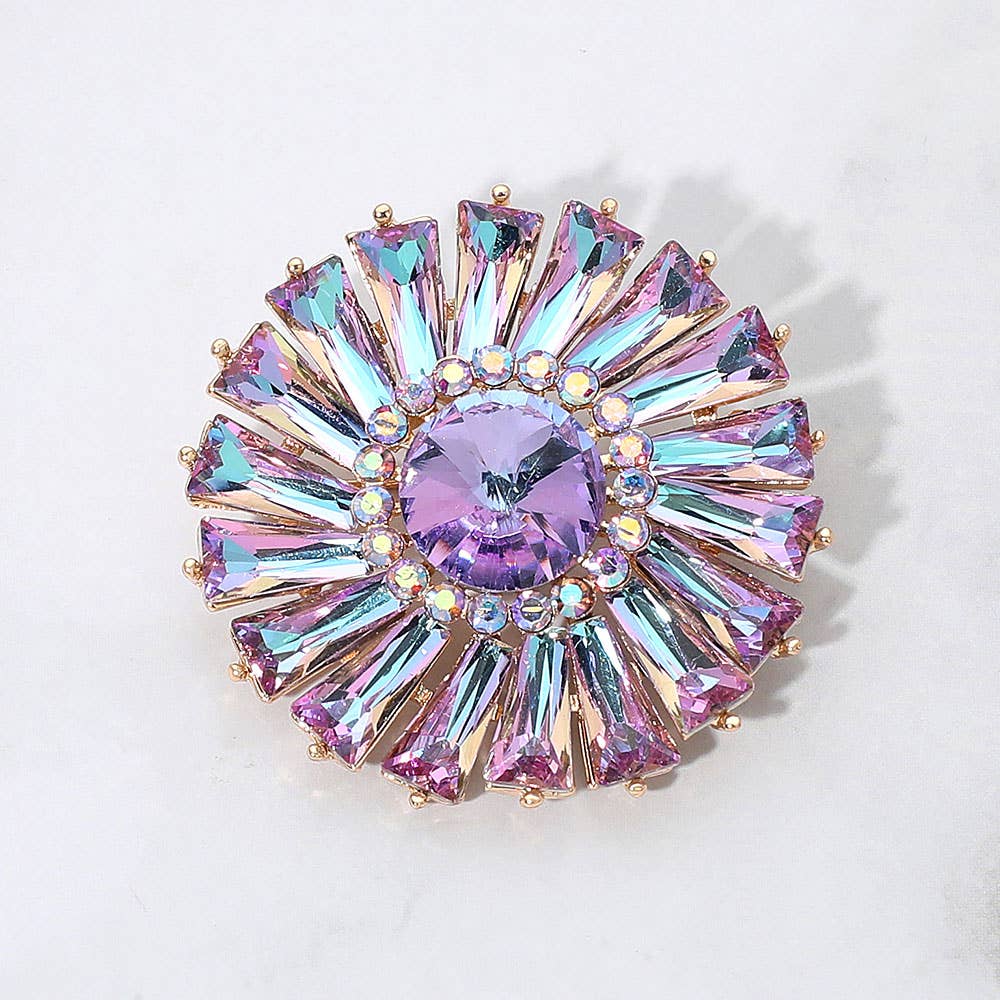 Sensibling Corp. - Wholesale Broche - Stralende Edelsteen Bloemen Speld Broche18