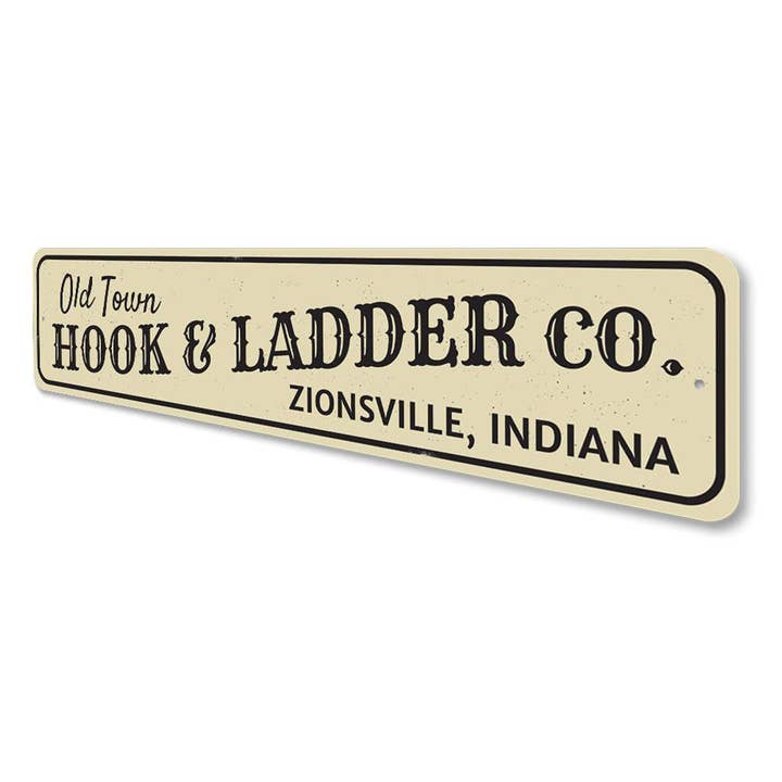 Lizton Sign Shop, Inc – Großhandel Schilder – Schild „Old Town Haken und Leiter“3