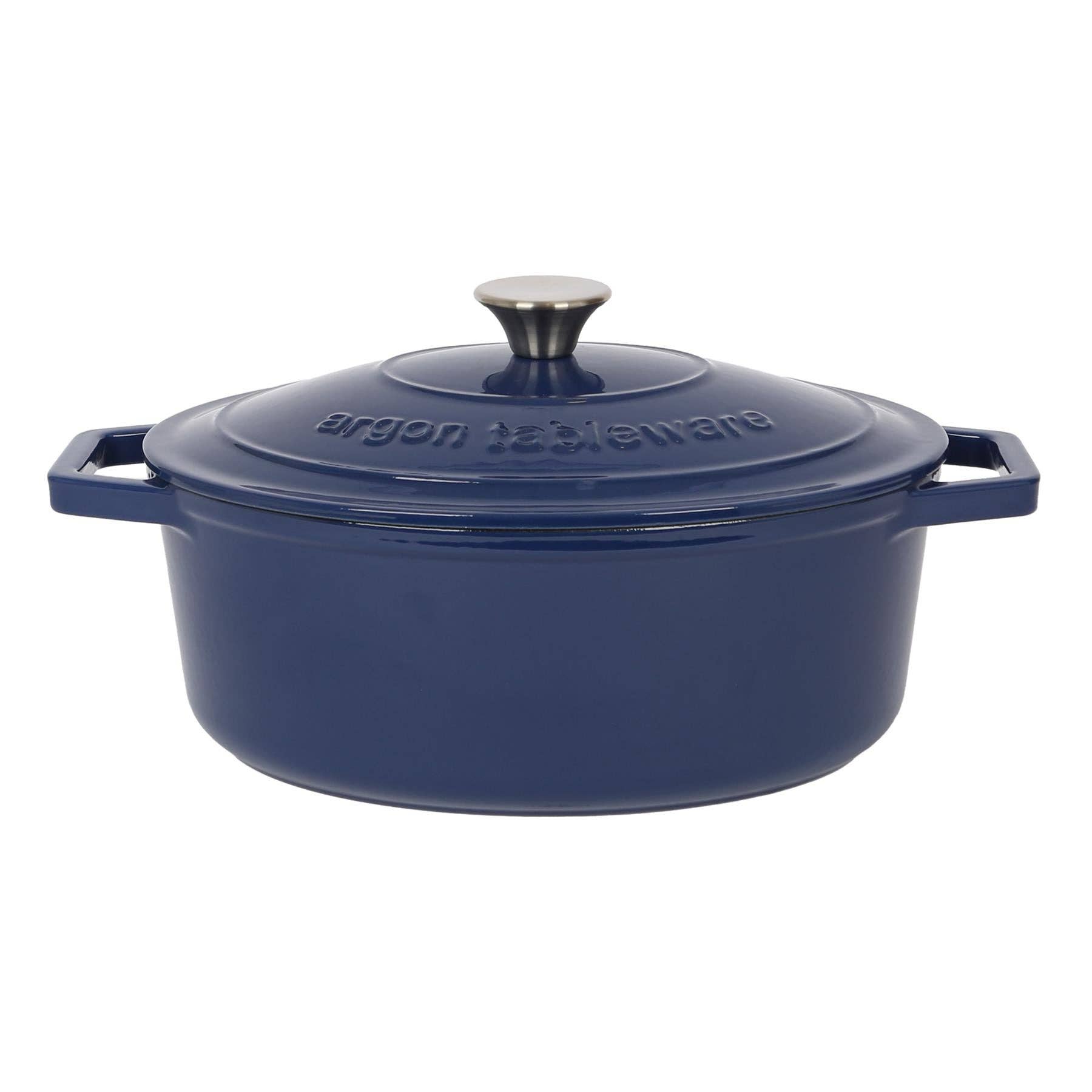 Rinkit Ltd - Vente Marmites - Plat à cassoulet ovale en fonte 4,68 L Ombre27