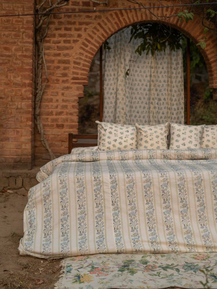 Eco-Friendly Bed Cover - Toile Ivory for wholesale by Asami Concept