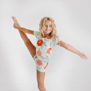 Girls Velour Gymnastics Capri Leggings, Gymnastics Shorts
