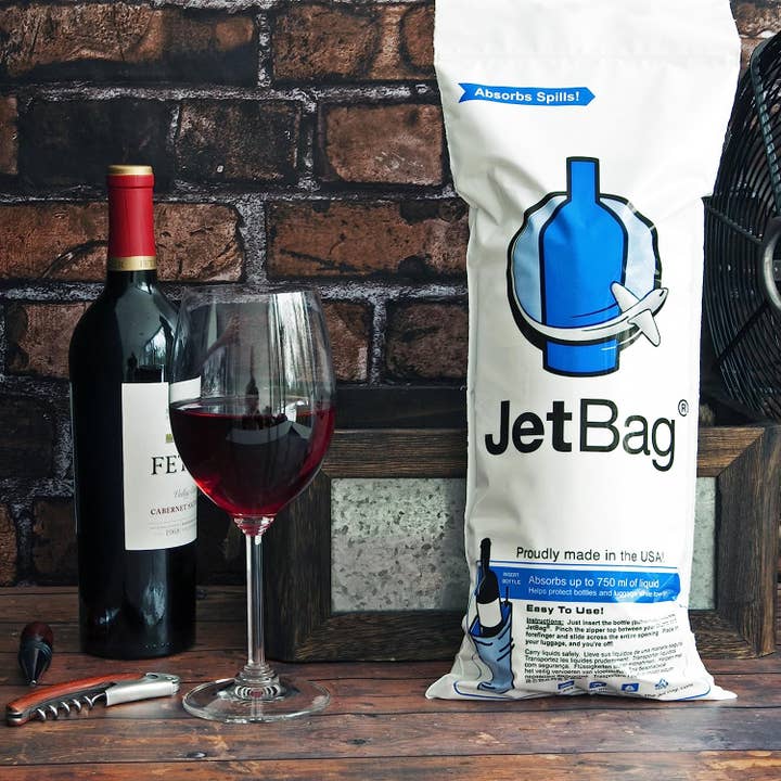 203 Brands - Wholesale Travel Container - JetBag Bold Travel Wine Bottle Protector Bag2