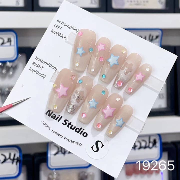 Prensa nas Unhas 19265 feita à mão por atacado de foamboxnail