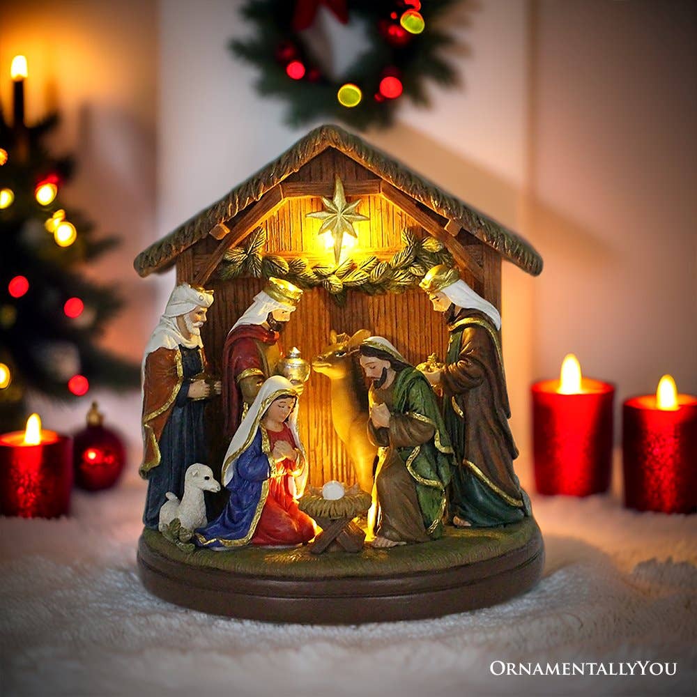 OrnamentallyYou - Wholesale Decorative Figurine - Radiant Nativity Scene Handcrafted Statue Figurine