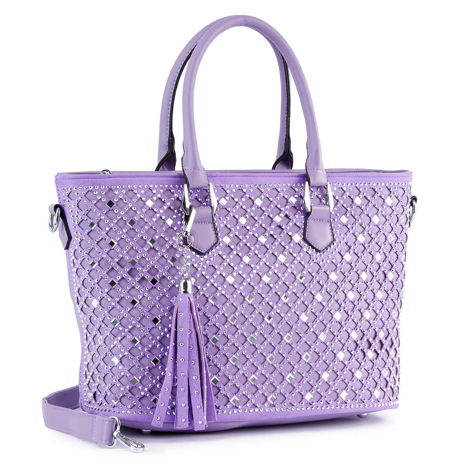 Handbag Express - Wholesale Tote Bag - Women's - Dazzling Rhinestone Shopper Style Tote11