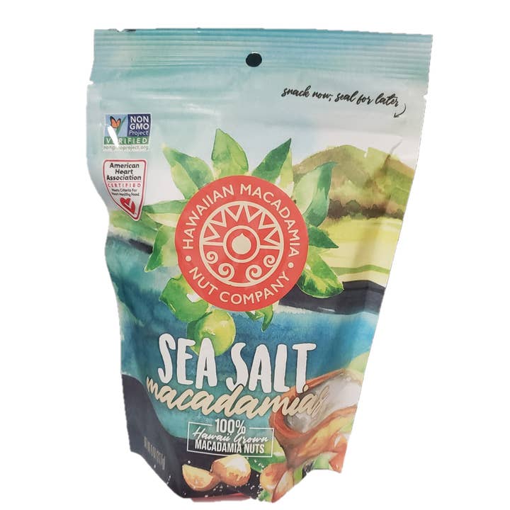 Hawaiian Macadamia Nut Company Sea Salt 8 oz Bag - 100% Hawaii-Grown for wholesale by Mulvadi Corporation