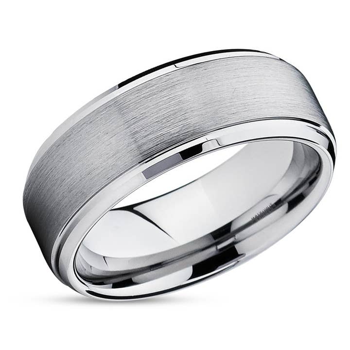 Titanium ring voor heren, grijze titanium band, trouwring van titanium, trouwring van titanium voor wholesale door Lucky Love Rings
