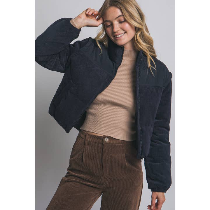 Corduroy Puffer Jacket for wholesale by Timeless