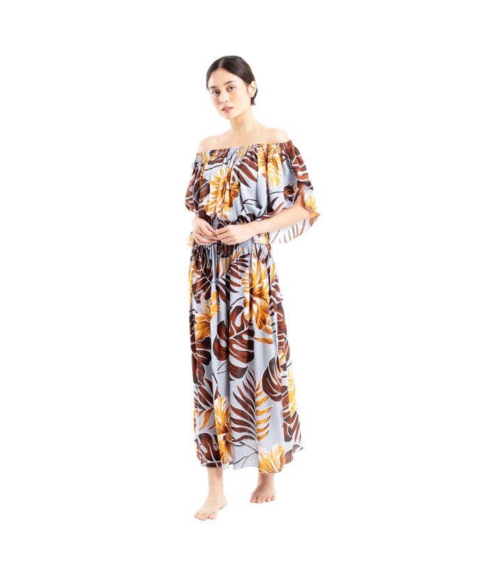 DK Hawaii - Wholesale Dress - Women's - Monstera Leaf Beach Dress1