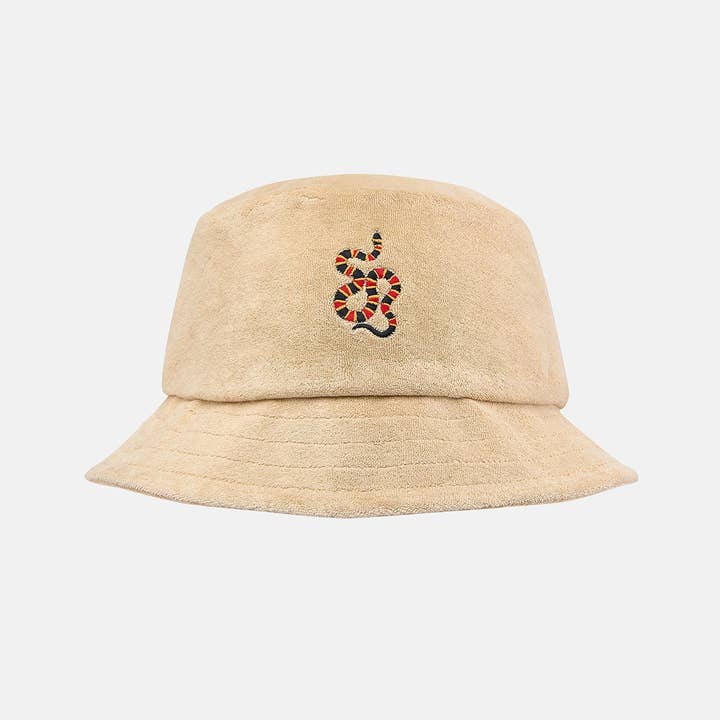 Sossu – Chapéu de pescador - Unissexo por atacado – Chapéu de Balde Terry Cobra-Coral - Castanho