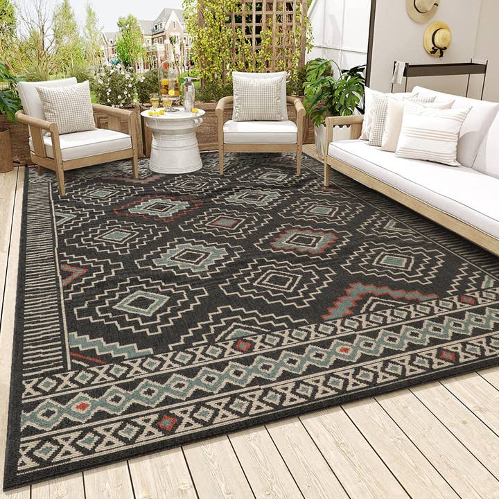 Evette Rios Tribal Polypropylene Indoor/Outdoor Area Rug for wholesale by LR Home