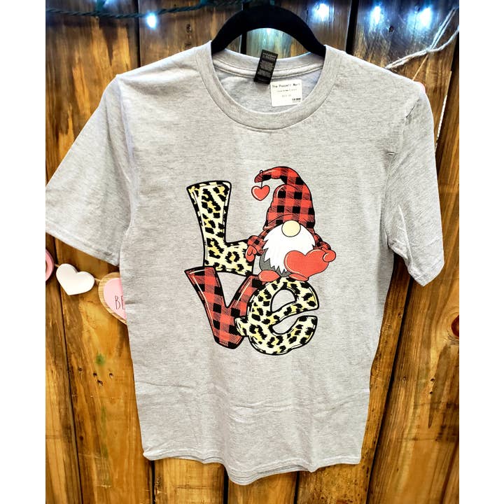 Love Gnome Tshirt for wholesale by The Poppell Mart