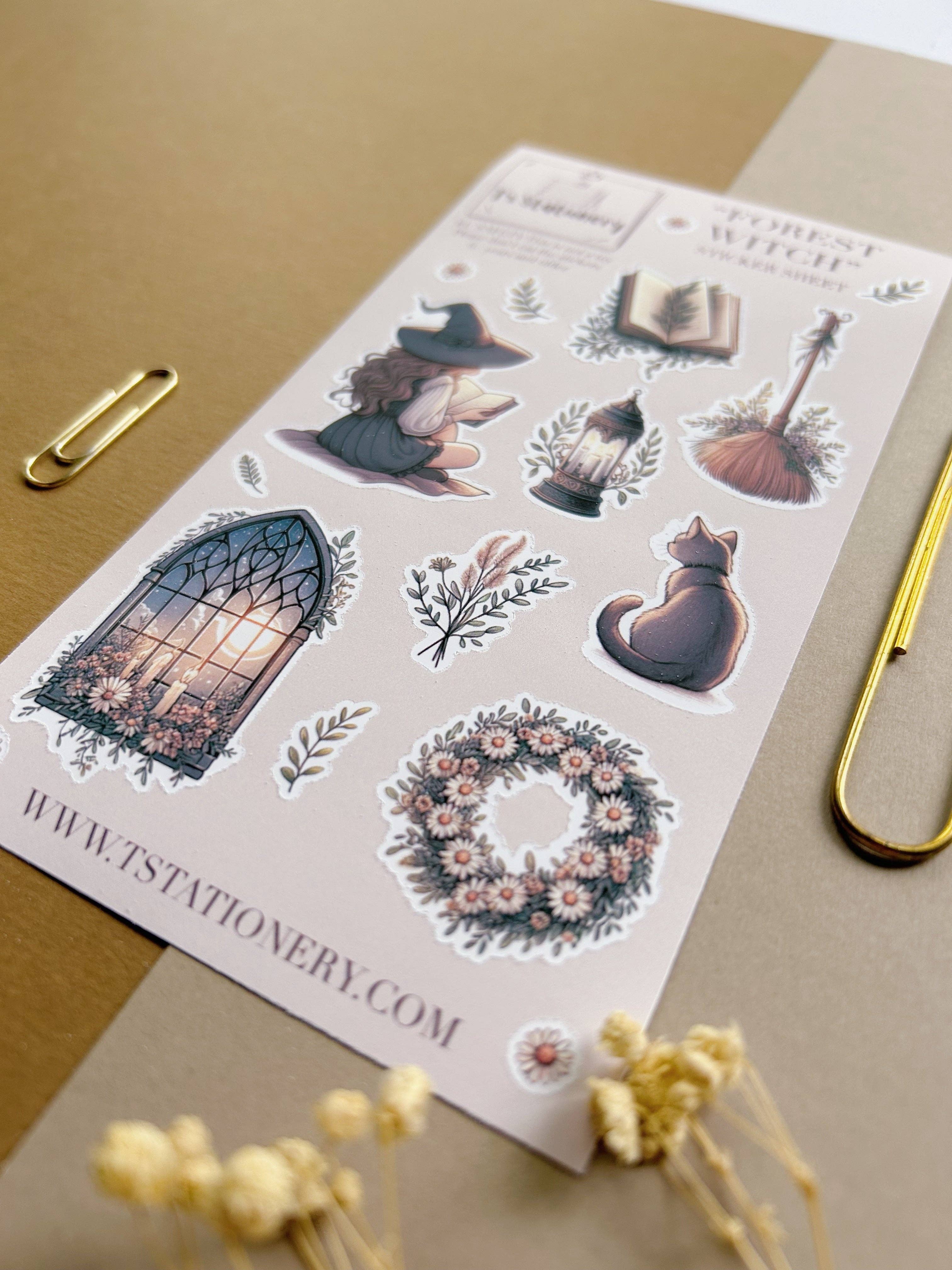 T's Stationery - Wholesale Sticker - "Forest Witch"  Sticker Sheet3
