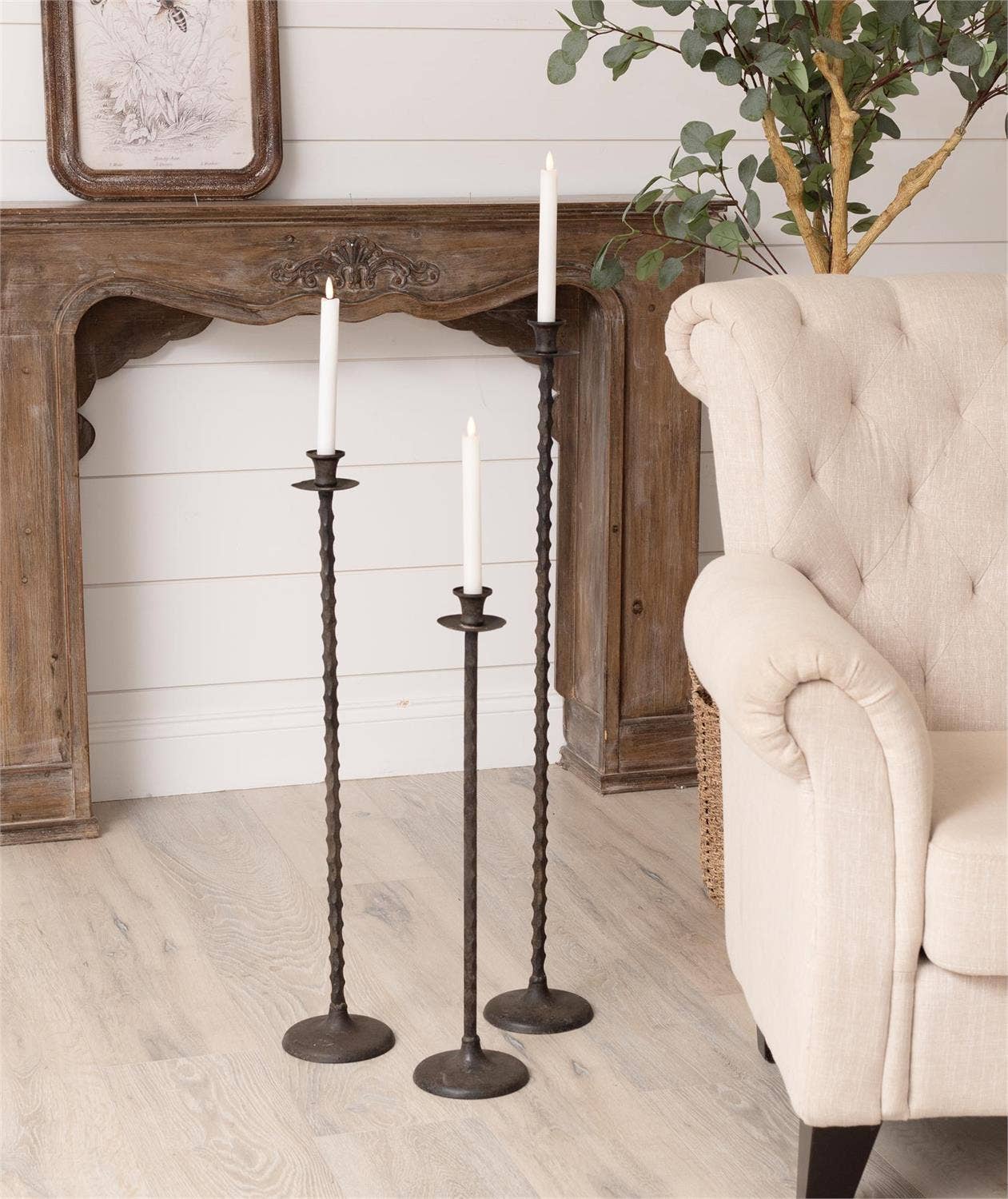 Audrey's Home & Gift - Wholesale Candle holder - Floor Taper Candle Holders (Set Of 03)1