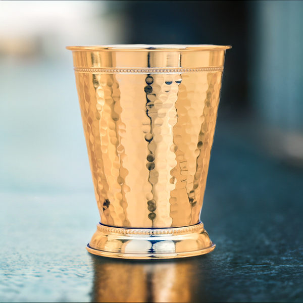 Prince of Scots - Wholesale Cocktail/Liquor Glass - 24K Gold Plate Hammered Mint Julep Cup - Limited Edition -2