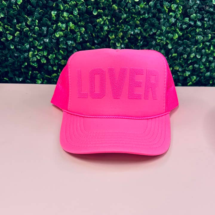 Littlebrightbird - Wholesale Trucker Hat - Women's - CUSTOM - Neon Pink Tonal Trucker Hat2