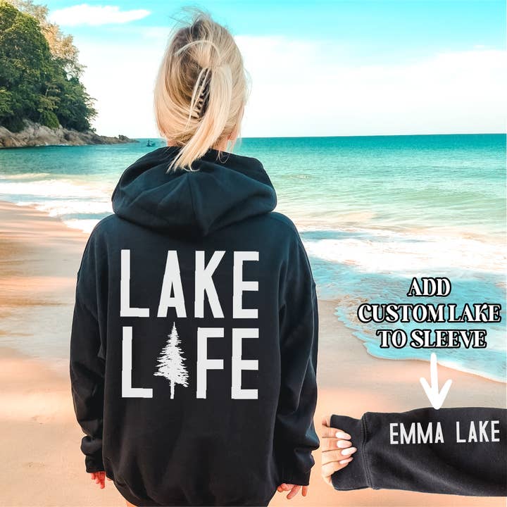 Sudadera con capucha personalizada Lake Life | Verano | Ropa personalizada para venta al por mayor de DIYxe