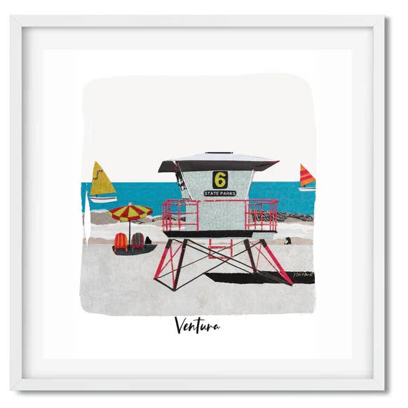 Ventura Collage Kunstdruck für den Großhandel von Jennifer Clifford’s Adventures in Collage