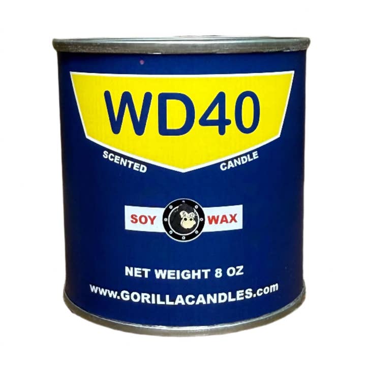 WD40 Inspired Candle for wholesale by Gorilla Candles