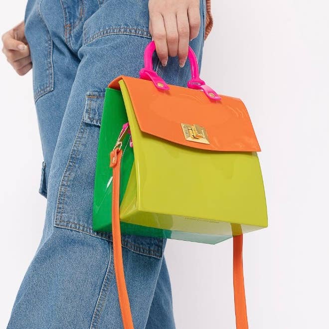 Pria Handmade Accessories - Wholesale Crossbody bag – Women's - Lemmon Juice Vinyl Crossbody Bag