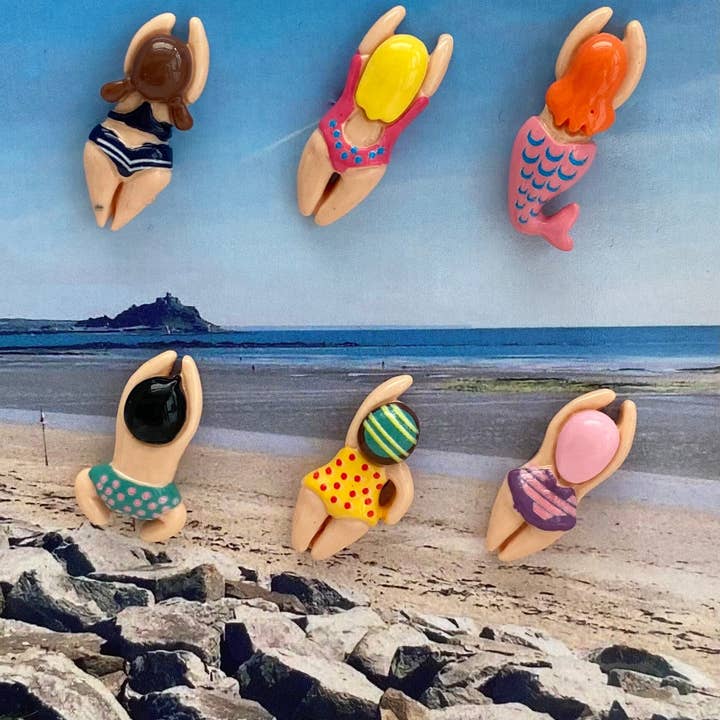 Swimmer Swimming Fridge Magnets - set of 6 or individual for wholesale by Jewells