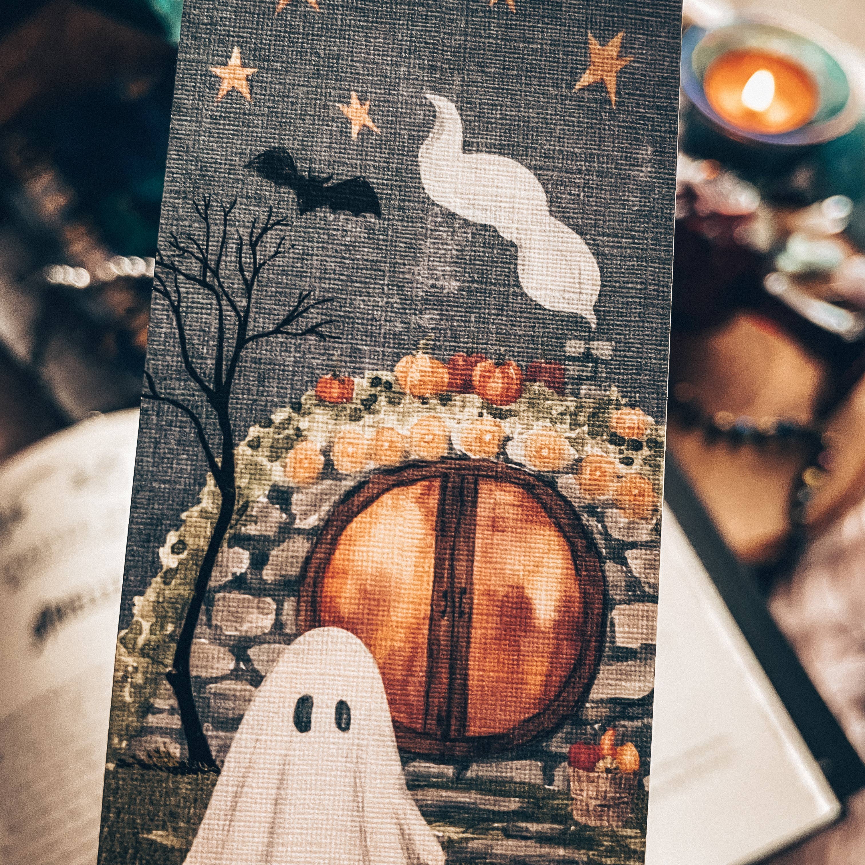 Mirkwood Scribes - Wholesale Bookmark - Cute Cottage Ghost Halloween Bookmark1