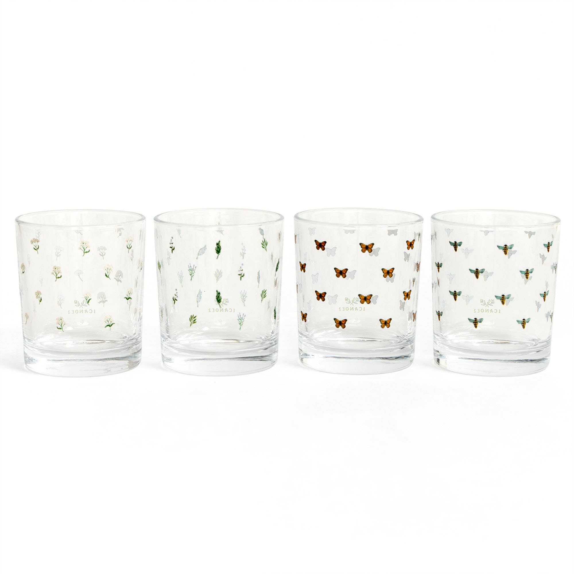 1canoe2 | One Canoe Two Paper Co. - Wholesale Drinking Glass/Cup - Pollinators Short Juice Glass Set1