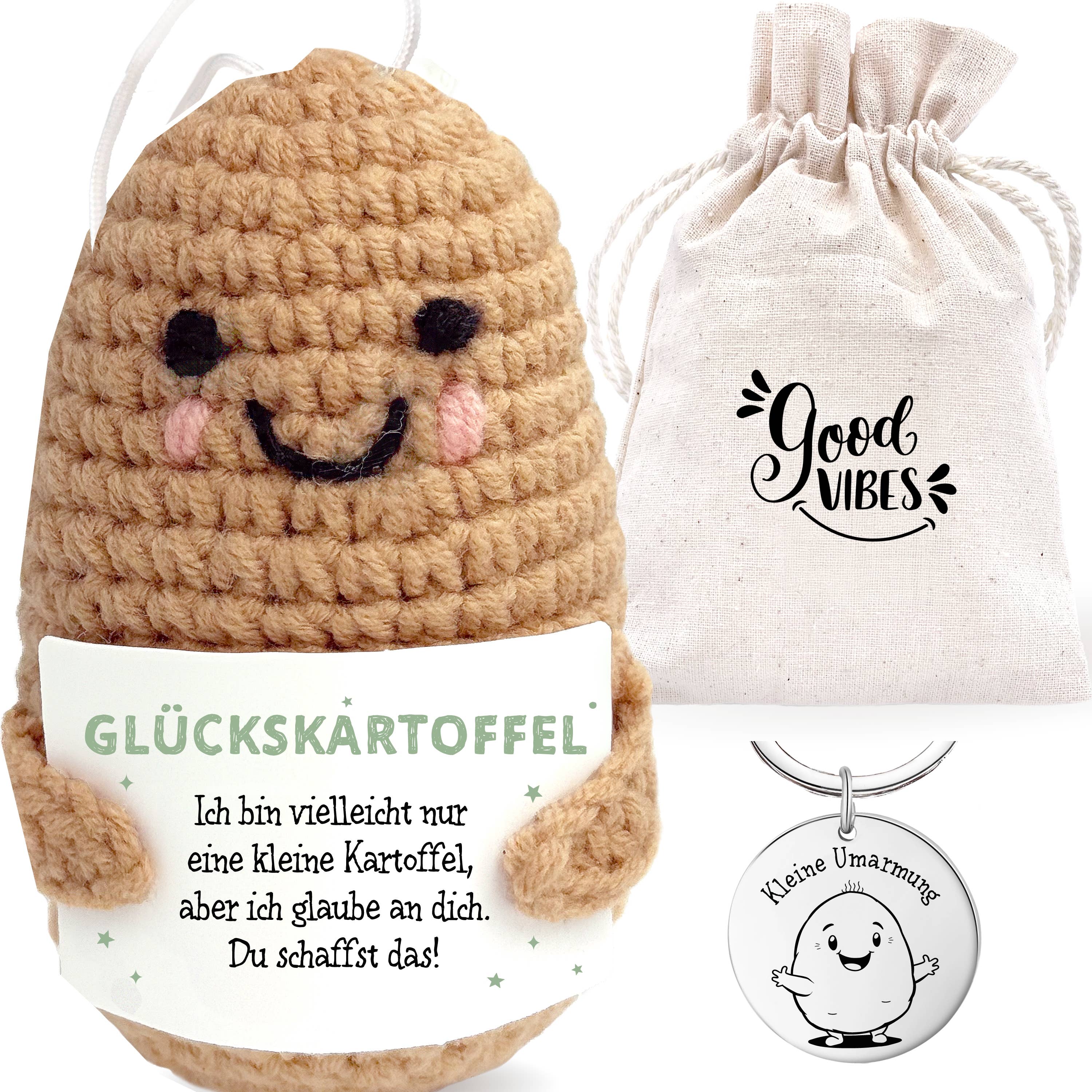 LOViLEE – wholesale Encouragement card – Positive Potato Günni | Lucky Charm Set | No. HF-031
