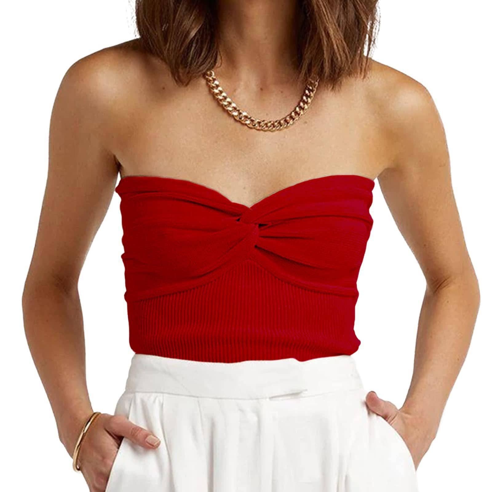 Sweetkama - Wholesale Knit Top - Women's - Sweetkama Ladies Solid Sleeveless No Collar Crop Top2