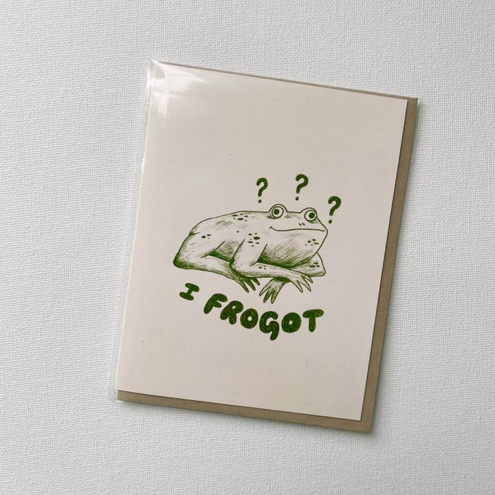 Allison Mckeen Art - Wholesale Birthday Card - card - I frogot